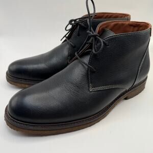 Johnston & Murphy Mens J21 Chukka Boots Black Leather Crepe Sole Size 9M Johnston & Murphy 1850 Mens Chukka Boots Ankle 9M Black  main image 2